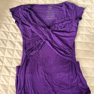 Kindred Bravely Maternity Nursing Pajamas Dark Purple Size XS